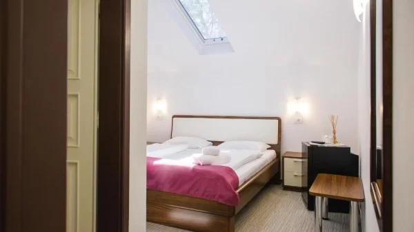 Dvoposteljna soba s stre&scaron;nim oknom